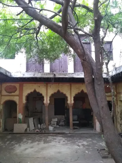Another 'before' shot of the Kathika courtyard, showing the state of the building prior to our collaborative restoration project with the client.