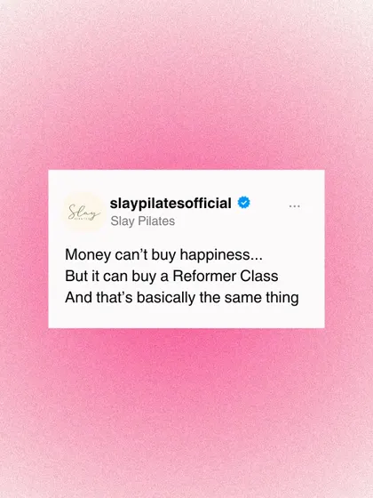 Money can't buy happiness, but it can buy a Reformer Class. And that's basically the same thing.