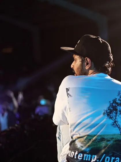 Looking out at the massive crowd at the Coimbatore Music Festival. Still reeling from the energy of this show.