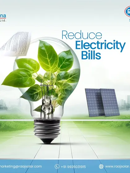 Reduce your electricity bills with our green energy solutions. The image of a lightbulb filled with thriving leaves represents the clean, life-sustaining power that solar provides.