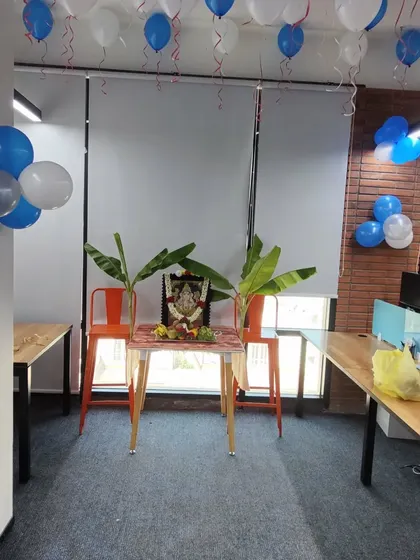 As part of the company's 4th-anniversary celebrations, I helped set up this small, traditional puja corner within the Ripplr office space, complete with simple balloon clusters to tie it into the overall decor.