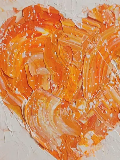 A duplicate of the orange heart texture, part of a series celebrating love for Valentine's Day.