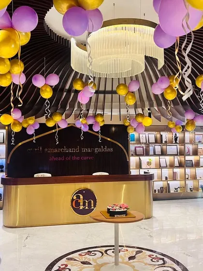 Our Delhi NCR office reception decorated with balloons to celebrate our 9th anniversary. This reflects the festive and collaborative spirit of our firm.