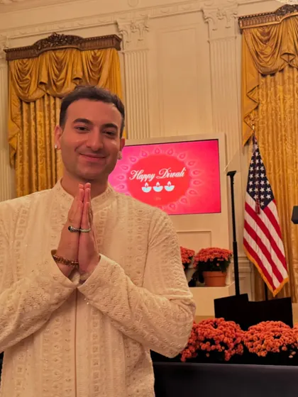 A personal photo from the White House Diwali event, a historic moment for Indian classical music.