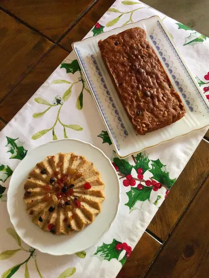 A simple fruit cake and a tea loaf, perfect for celebrating the New Year. Sometimes the most traditional bakes are the most comforting.