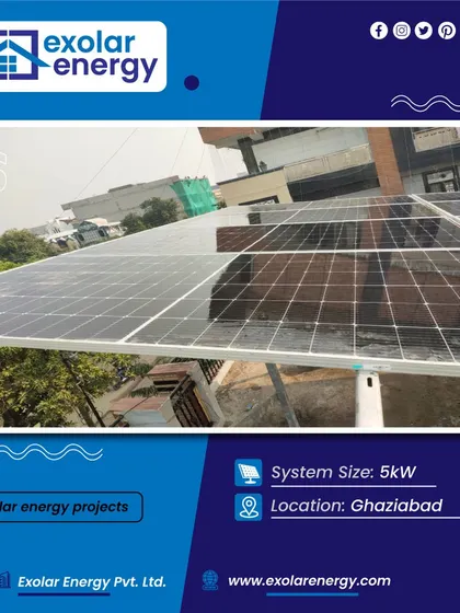 Another 5 kW system, this one installed in Ghaziabad. This is a popular size for many homes, providing enough power to offset a large portion of their monthly electricity consumption.