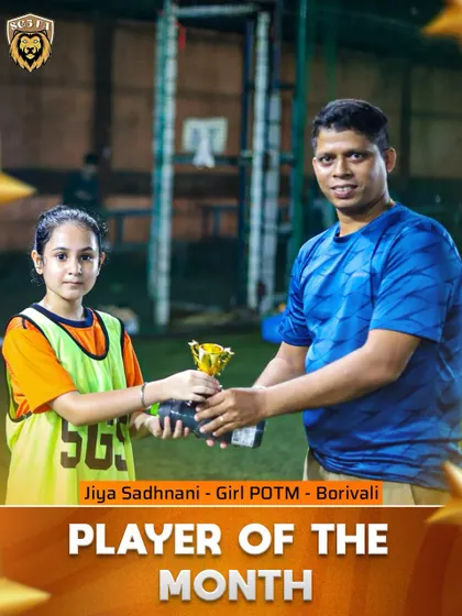 Jiya Sadhnani from our Borivali center, awarded Girl Player of the Month. We have dedicated awards to encourage and recognize our talented female players.