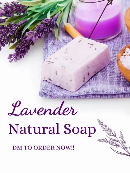 Dive into relaxation with my luxurious handmade Lavender Soap. Infused with the calming essence of lavender, it’s perfect for a serene and soothing cleanse.