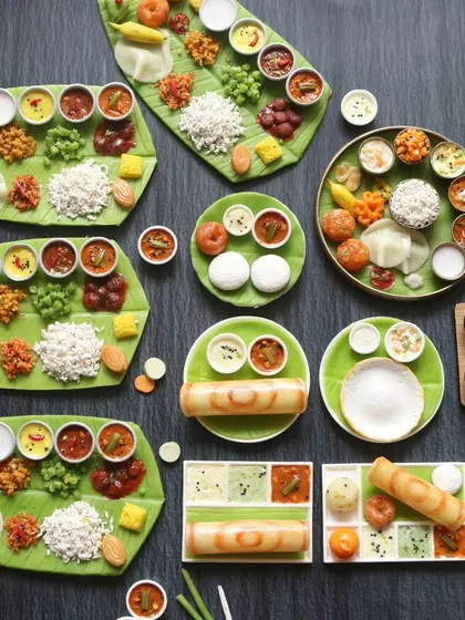 This image showcases a variety of my South Indian miniature creations, including full meals and breakfast platters. Each piece is a testament to the rich culinary traditions of the South, recreated in clay.