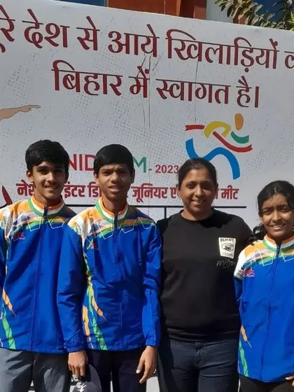 My athletes ready to compete at the National Inter-District Junior Athletics Championship. It's a proud moment to see them represent our academy at this level.