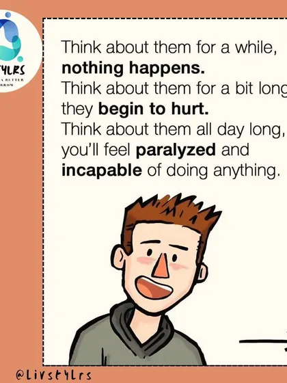 This is the consequence of holding onto stress. If you think about your worries all day long, you'll feel paralyzed and incapable of doing anything. Learning to let go is a skill.