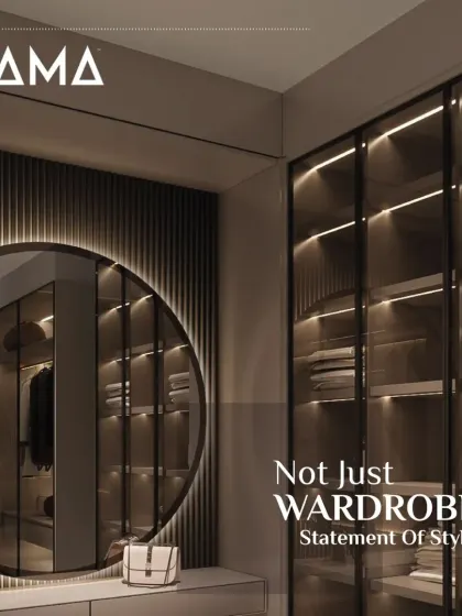 This is more than a wardrobe; it's a statement of style powered by M-Core. This graphic highlights how our moisture-resistant and bacteria-proof materials are essential for the modern home, delivering both beauty and performance.