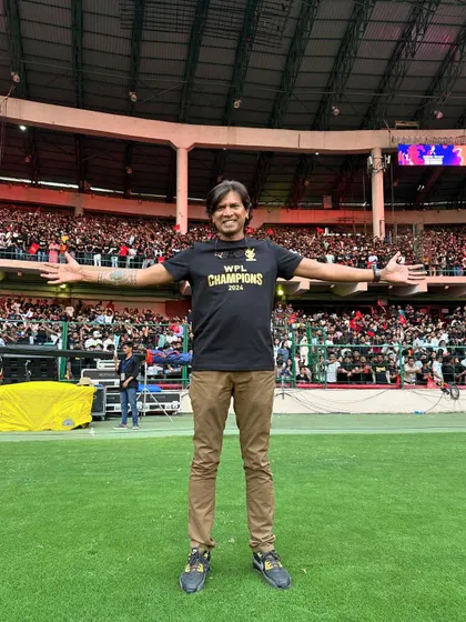 Soaking in the incredible atmosphere at the Chinnaswamy Stadium during the RCB Unbox event. The energy from our fans is a huge part of what drives us to succeed.