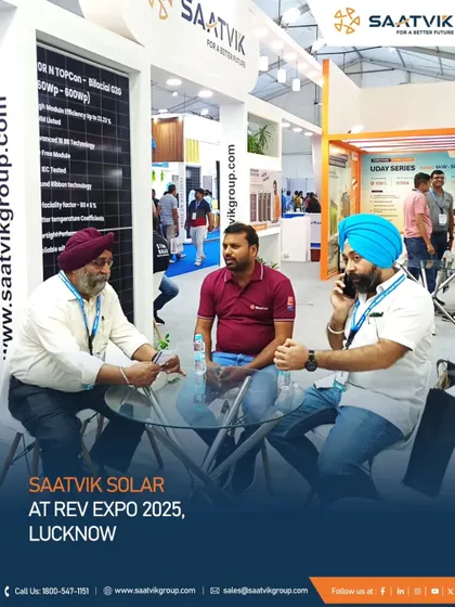Scenes from the REV Expo 2025 in Lucknow, showcasing our high-efficiency modules and our engagement with developers and partners to accelerate the clean energy transition.