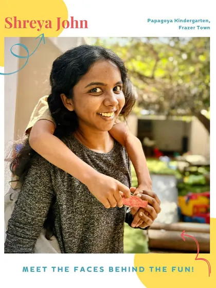 Meet Shreya, who has a natural flair for theatre and dramatics. She effortlessly steps into character, making every moment more engaging and magical for the children.