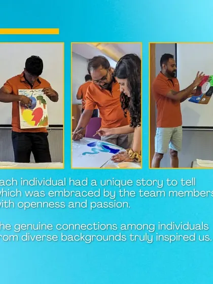 During our workshop with Novo Nordisk, each individual had a unique story to tell through their art. It created a safe space for vulnerability and empathy, leading to genuine connections among team members.