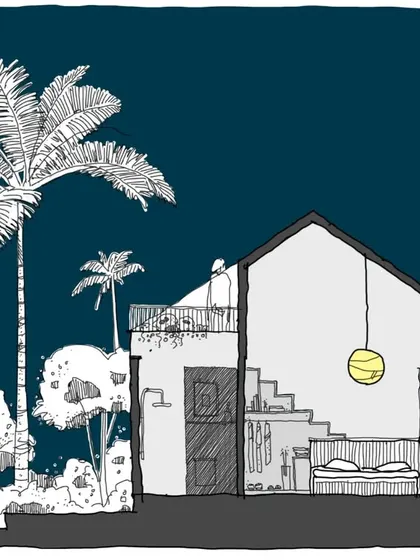 For us, everything begins with a sketch. It is our way of thinking, of giving form to an idea as it evolves. These initial drawings for an artist's studio show the journey from a loose concept to a more defined architectural plan, long before any software is opened.