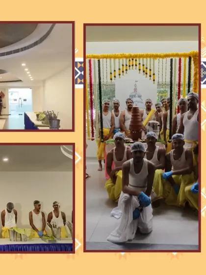 More moments from a 'Shree Jagannath Abhada' catering event. My team is dedicated to maintaining the sanctity and authenticity of the entire process, from the ritualistic cooking to the respectful way of serving the food.