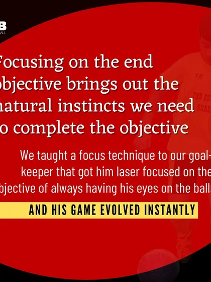 Shifting Focus to the Objective: We taught the goalkeeper a technique to shift his focus from fear to the objective of watching the ball. His game evolved instantly.