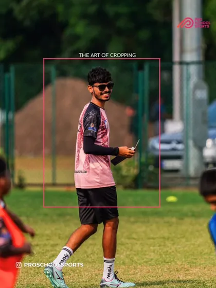 A stylish shot of our coach, capturing the cool and fun vibe of our academy.