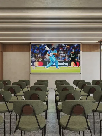 A duplicate of 126, showing the mini-theater at Sanctum apartments.