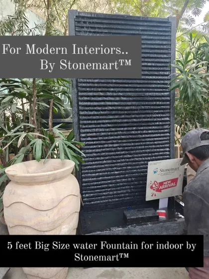 This 5-foot water fountain is perfect for modern interiors, adding a touch of natural elegance and tranquility.