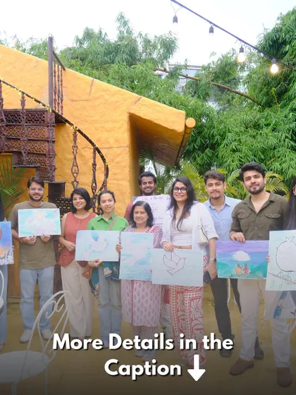 The proud artists! A group of participants shows off the pet portraits they created during our guided workshop. It's a fun and therapeutic way to spend an afternoon.