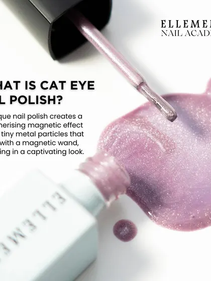 What is cat eye gel polish? It's a unique polish with tiny metal particles that create a mesmerizing magnetic effect.