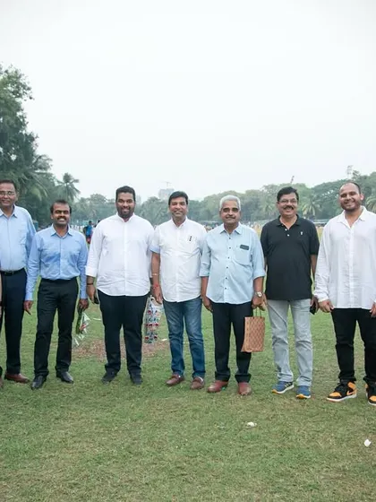 Our club officials and special guests gather for a group photo at the Payyade Trophy event, showcasing the strong support system behind our youth cricket programs.