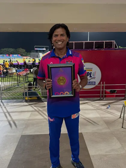 Receiving a memento during the TNPL 2025 tournament. Every tournament is a new challenge and a new opportunity to learn and grow.