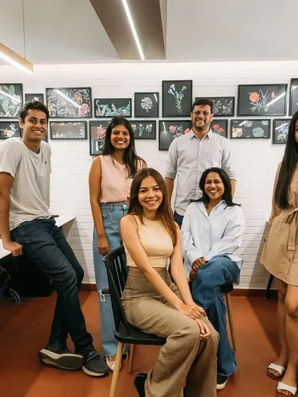 Another one of our talented design teams posing in the office.