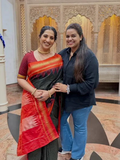 A photo with the lovely Madhurani during the shoot. It's always a pleasure to work with such a professional and kind-hearted artist.
