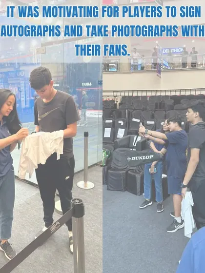 It was motivating for our players to sign autographs and take photos with fans at the Squash World Cup. This is how we create superstars.