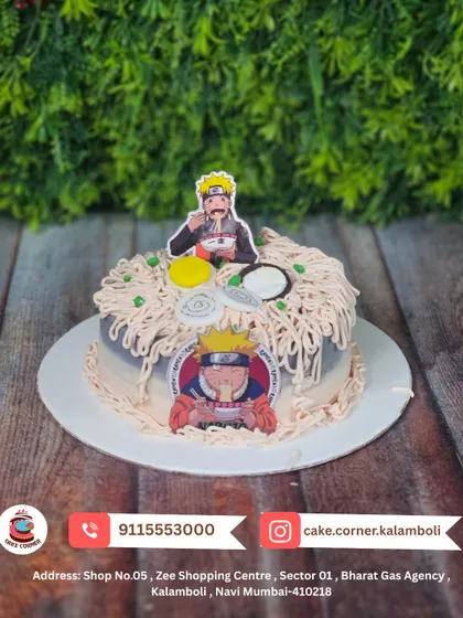 Believe it! A fun Naruto-themed cake designed to look like a bowl of his favourite ramen. This is a creative and tasty choice for any fan of the series.