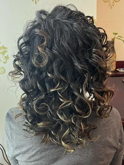 The back view of Kritika's cut, showing how the layers create volume.