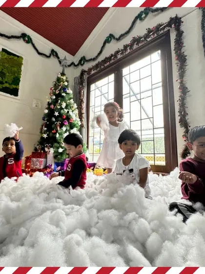 More fun in the Christmas "snow." The joy and energy during our celebrations are absolutely infectious.