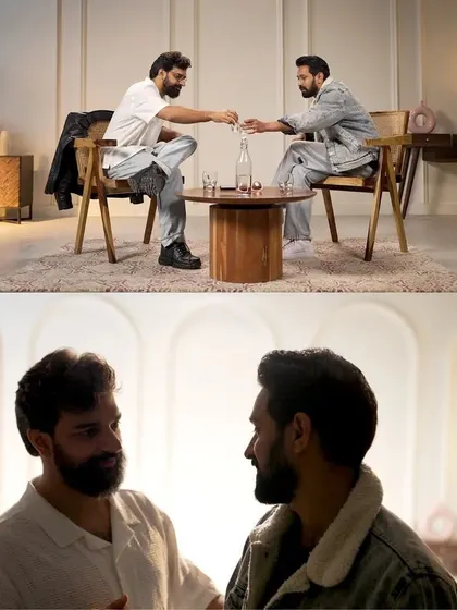 The French window set provides a warm, lifestyle aesthetic perfect for interviews and talk shows. Here, it was styled into a comfortable living room for the 'Unfiltered by Samdish' episode with Vikrant Massey, showcasing its adaptability for video production.