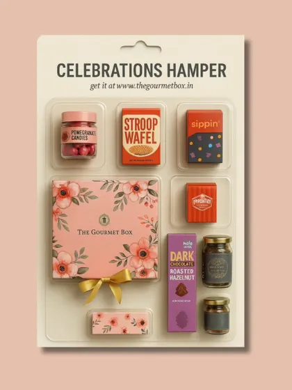 Jumping on the mini toy trend, this image reimagines my Celebrations Hamper as an adorable, toy-like miniature set, complete with tiny versions of all the treats.