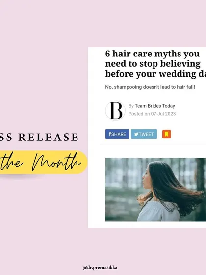 Another press graphic from my feature in Brides Today, focusing on the importance of evidence-based hair care advice.