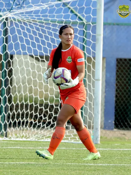 Our goalkeeper Karishma P, whose excellent performance earned her a call-up to the Indian Women's team probable squad.