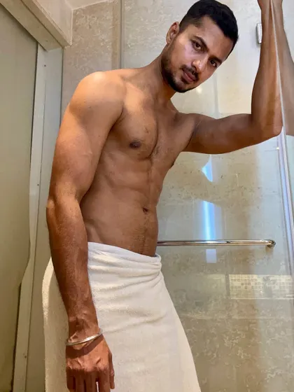 A confident pose showcasing my upper body strength and definition. This physique is the foundation of my work as a fitness model.