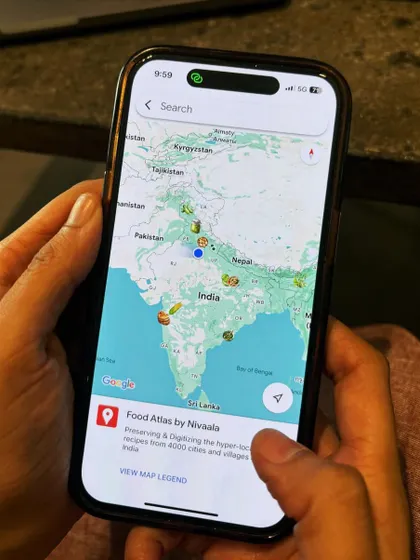 A look at our Food Atlas on a phone. We're on a mission to document hyperlocal family recipes from 4000 cities and villages across India.