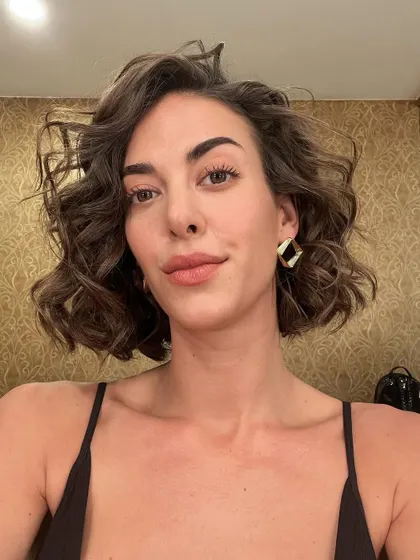 Another shot of the hair and makeup for the Realme ad, showing how the look works from different angles.