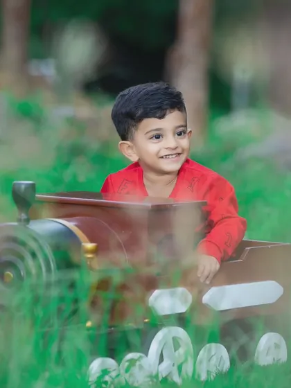 A slightly different angle of the train ride, capturing the joy of this outdoor adventure.