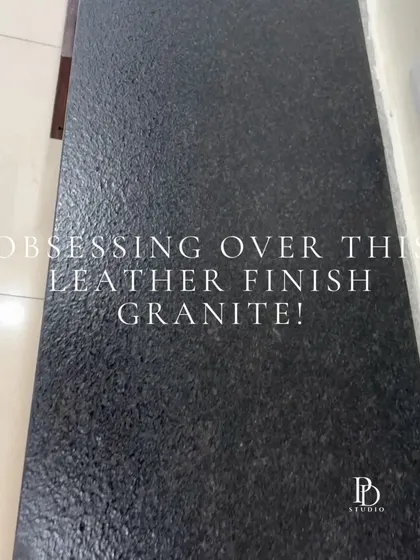 Obsessing over this leather-finish granite. The texture is incredible and will add a sophisticated, tactile quality to the surface it's being used for.