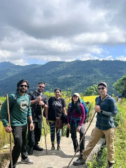 Our retreats are more than just yoga; they are an adventure for the soul. We trek through breathtaking trails, like these in Nepal, allowing every step to be a mindful part of our journey inward.