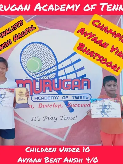 Avyaan as the champion of the Under 10 tournament.