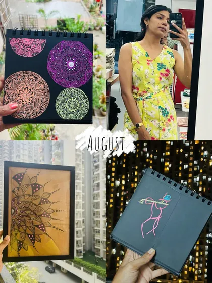 A recap of my August, showcasing various mandala artworks I created.