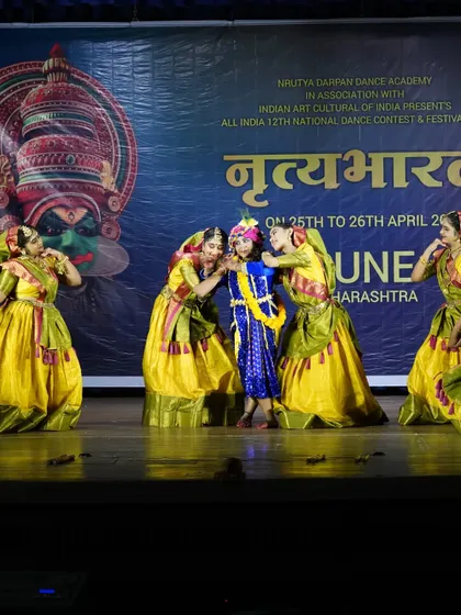 Extensive photo series from our production "Prema Vinod," presented at the Nrutyabharat national contest, highlighting the storytelling of Krishna and the Gopis.