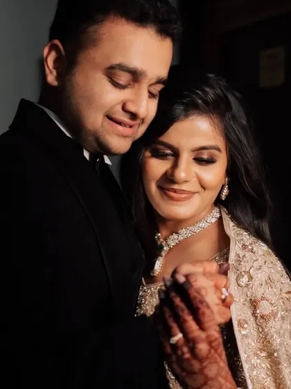 A romantic moment between the couple at their sangeet. My goal is always to make the bride feel so comfortable and confident that she can just enjoy her special day.